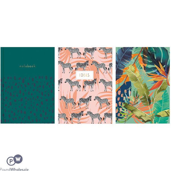 Just Stationery A4 Wild Hardback Notebook Assorted