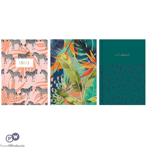 Just Stationery A5 Wild Hardback Notebook Assorted