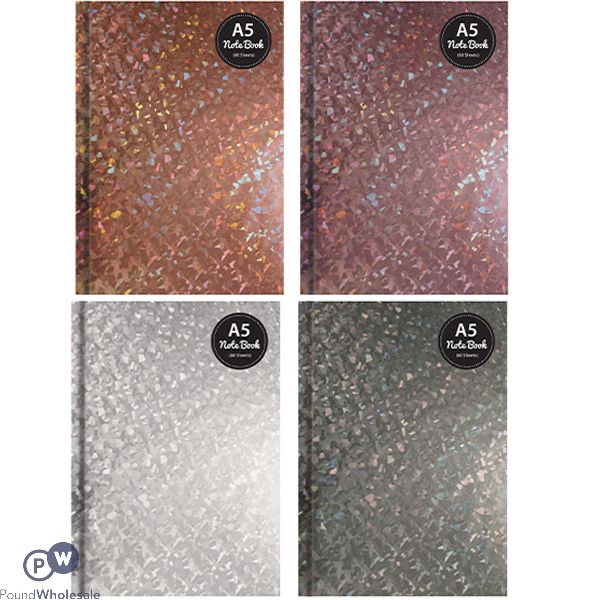 Just Stationery A5 Holographic Hardback Notebook Assorted Colours