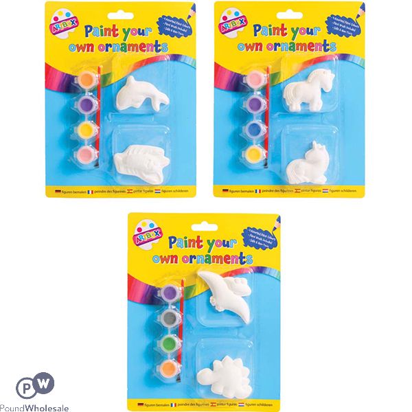 Artbox Paint Your Own Animal Ornaments 2 Pack Assorted