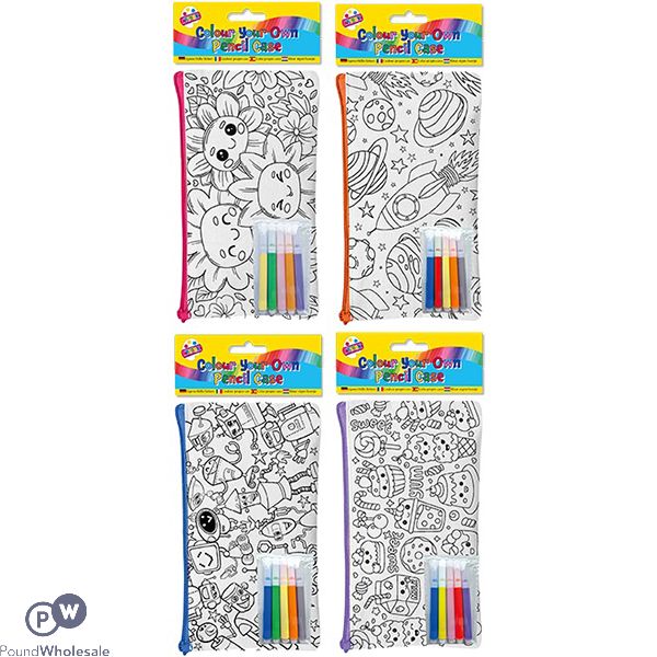 Artbox Colour Your Own Pencil Case Set Assorted