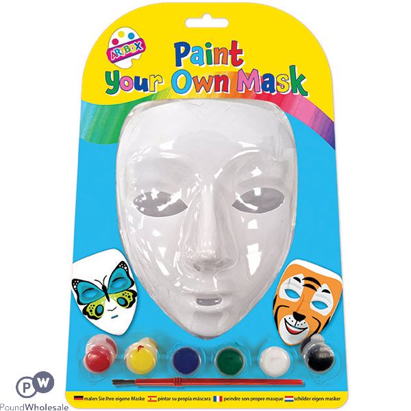 Artbox Paint Your Own Mask With Six Paints & Brush Set