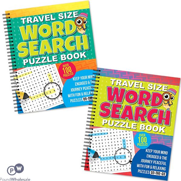100 Puzzle Travel Size Word Search Puzzle Book Assorted