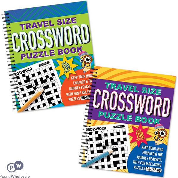 100 Puzzle Travel Size Crossword Puzzle Book Assorted