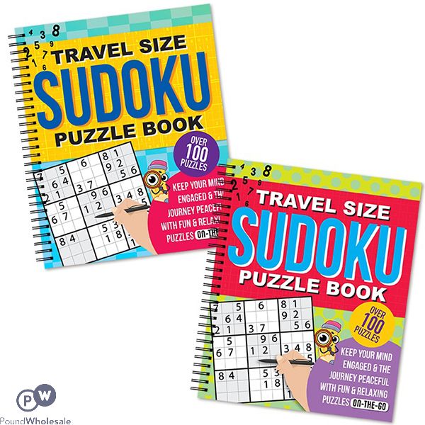 100 Travel Size Sudoku Puzzle Book Assorted