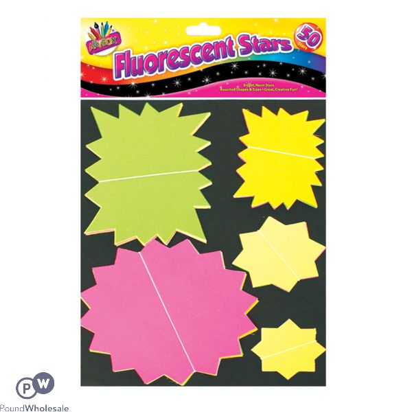 50 Flourescent Stars (assorted)