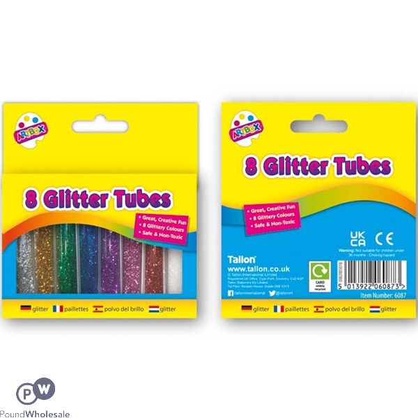 Artbox Glitter Tubes Assorted Colours 8 Pack