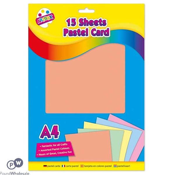 Artbox Assorted Colour Pastel Card 15 Sheets