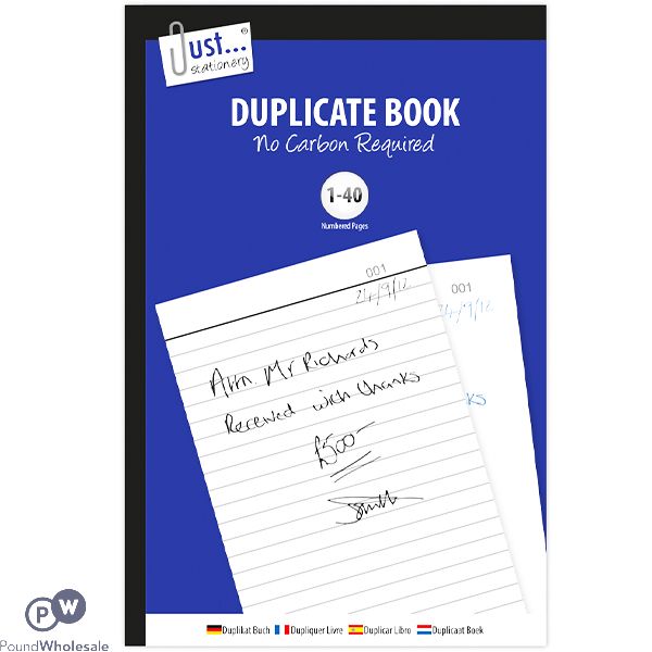 JUST STATIONERY DUPLICATE BOOK 40 PAGES