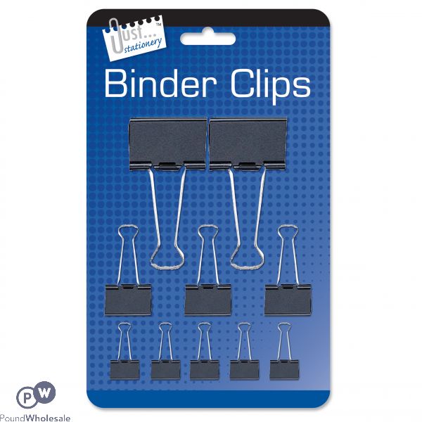 10 Pk Assorted Bulldog Clips