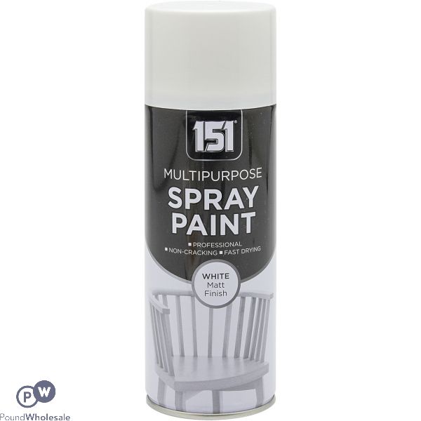 151 MULTIPURPOSE SPRAY PAINT WHITE MATT 400ML