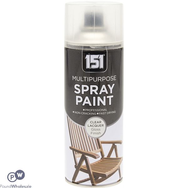 151 MULTIPURPOSE SPRAY PAINT CLEAR LACQUER 400ML