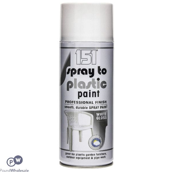 151 SPRAY TO PLASTIC PAINT WHITE GLOSS