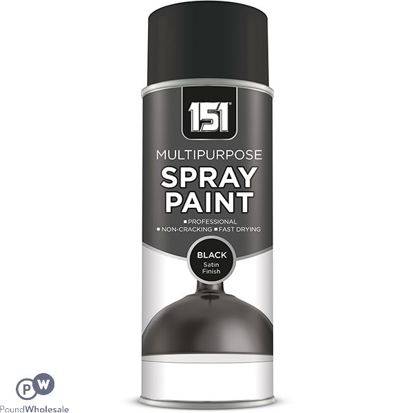 151 MULTIPURPOSE BLACK SATIN SPRAY PAINT 400ML