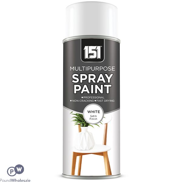 151 MULTIPURPOSE WHITE SATIN SPRAY PAINT 400ML