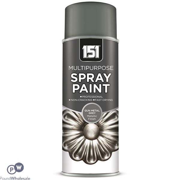 151 Multipurpose Gun Metal Grey Metallic Spray Paint 400ml