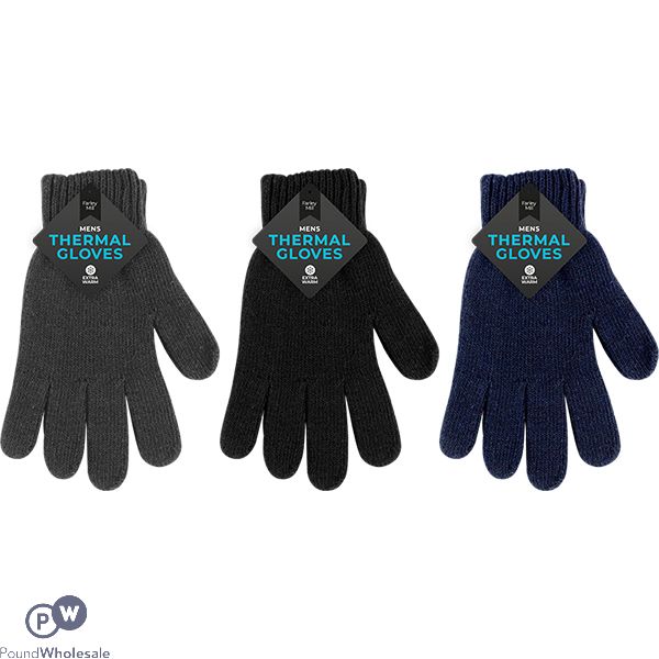 Farley Mill Extra Warm Men's Thermal Gloves Assorted Colours