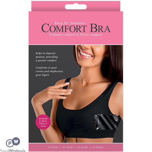 Comfort Assorted Size Black Bra