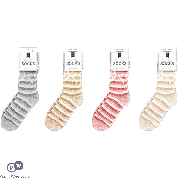 Farley Mill Ladies' Size 4-6 Super Cosy Striped Socks Assorted