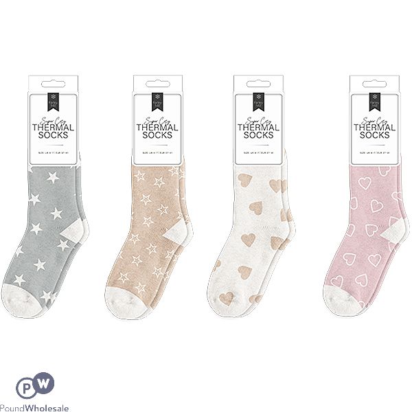 Farley Mill Ladies' Size 4-7 Thermal Cosy Socks Assorted