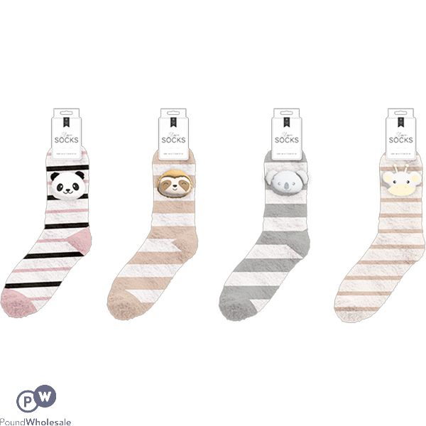 Farley Mill Ladies' Size 4-6 Novelty Slipper Socks Assorted