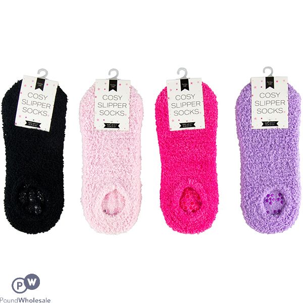 Farley Mill Ladies' Size 4-7 Cosy Slipper Socks Assorted Colours