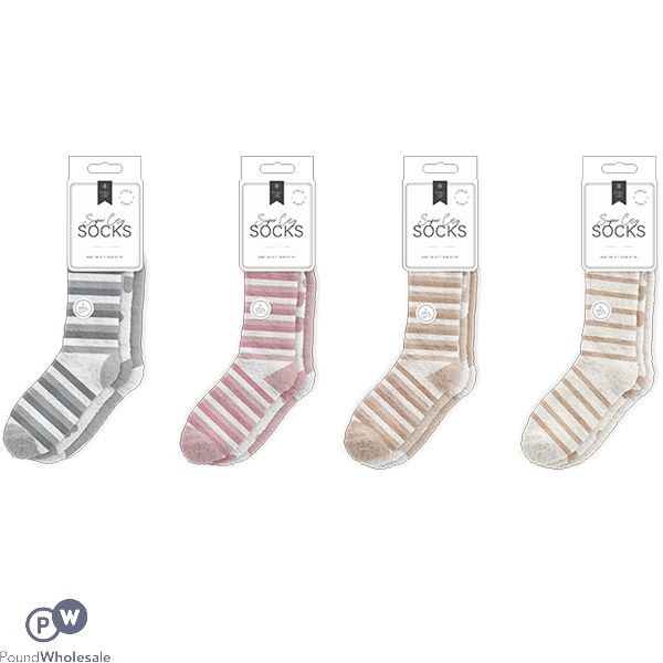 Farley Mill Ladies' Size 4-7 Cosy Socks 3 Pack Assorted