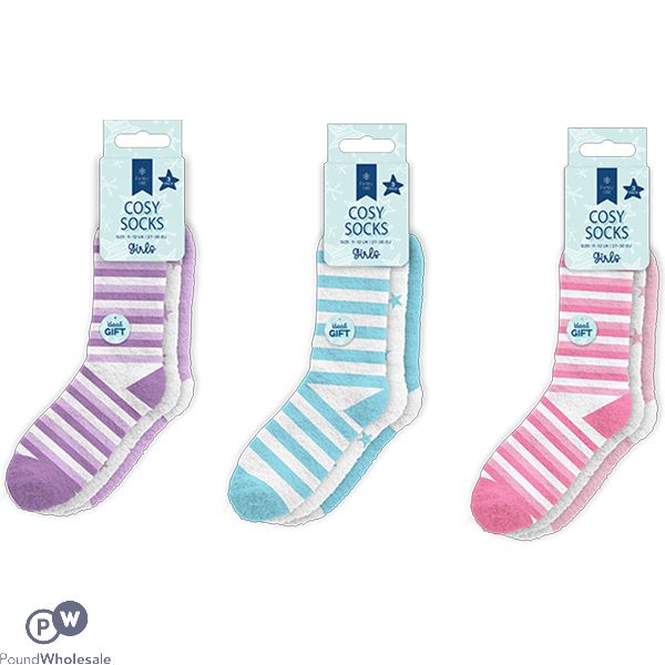 Farley Mill Girl's Size 9-12 Cosy Socks Assorted