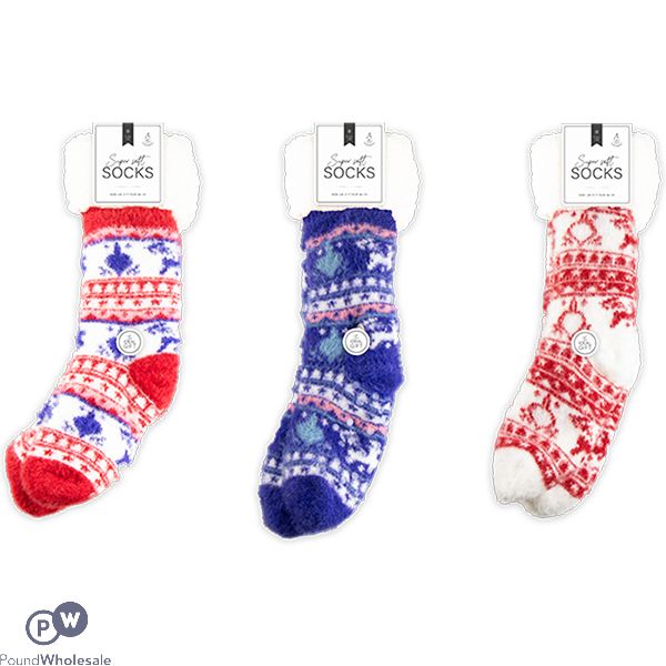 Farley Mill Uk 3-7 Super Soft Printed Lounge Socks Assorted