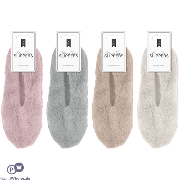 Farley Mill Faux Fur Memory Foam Slipper Socks Assorted