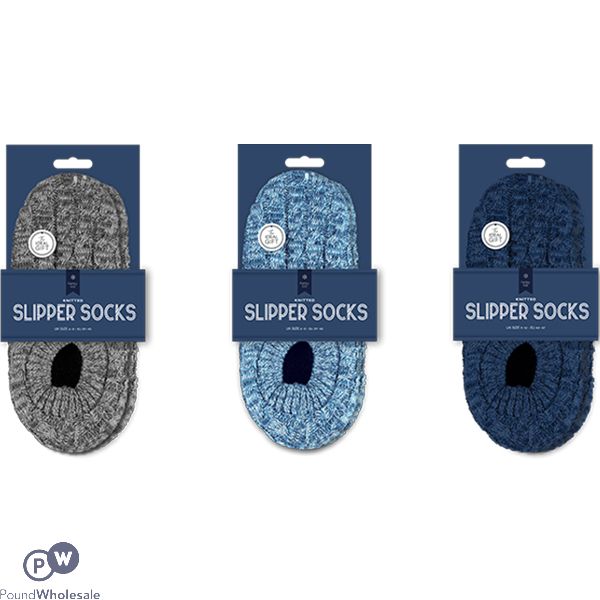 Farley Mill Men's Marl Knitted Slipper Socks Assorted