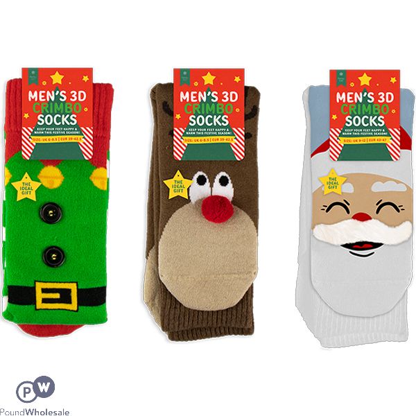 Farley Mill Men's 3d Christmas Socks Assorted