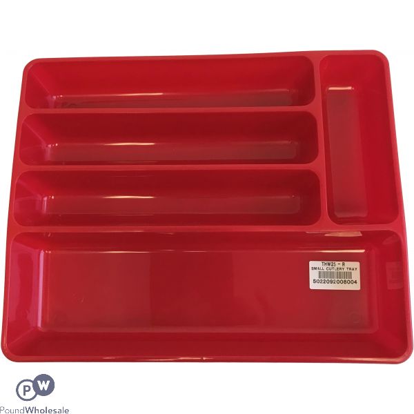 SMALL CUTLERY TRAY GLITTER RED