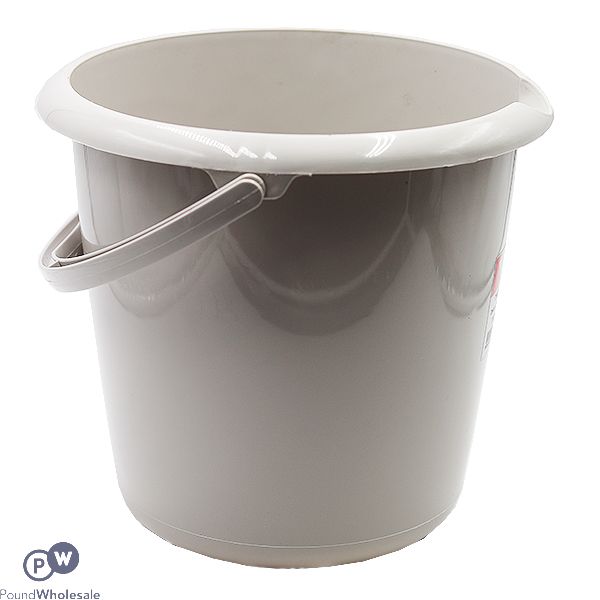 Round Bucket Taupe 13l