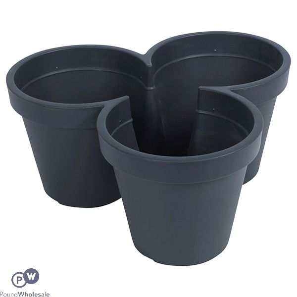 Strawberry Planter Black Stackable Plant Pot