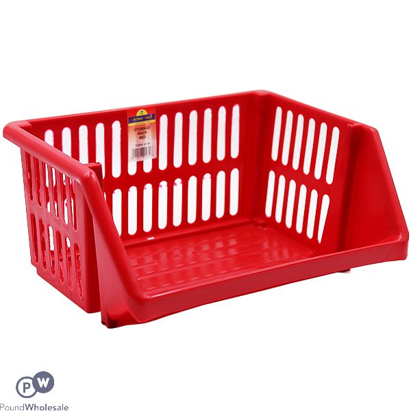 Multipurpose Stackable Storage Rack Glitter Red