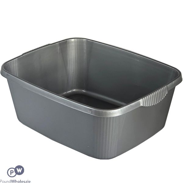 Eco Rectangular Washing Up Bowl Silver 11l