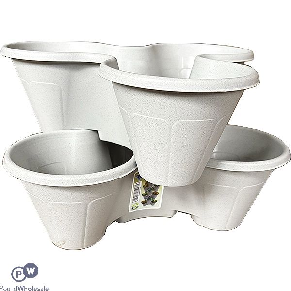 Strawberry Planter Platinum Stackable Plant Pot