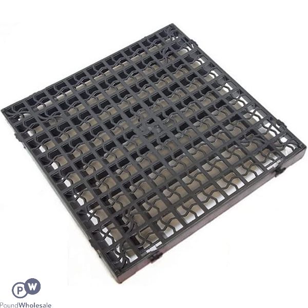 Black Plastic Interlocking Grass Grid 48cm X 48cm X 4cm