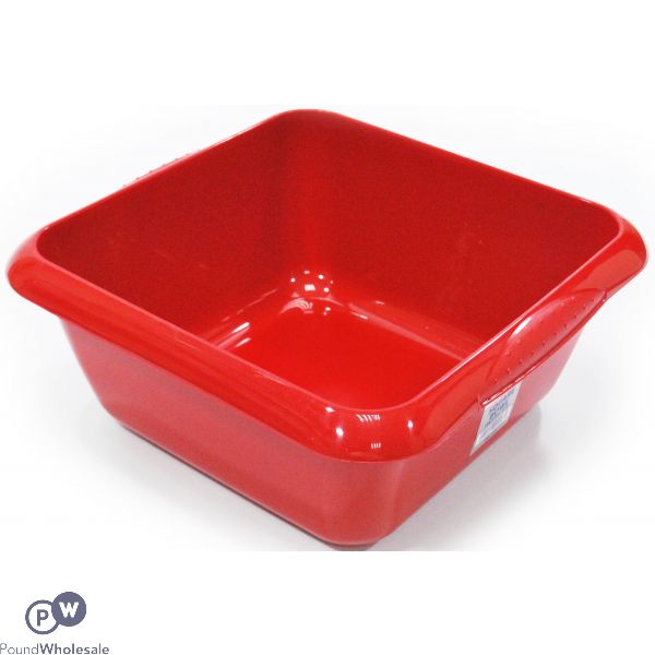 Square Bowl Glitter Red 7l