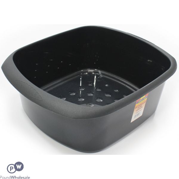 RECTANGULAR WASHING UP BOWL GRAPHITE 11L