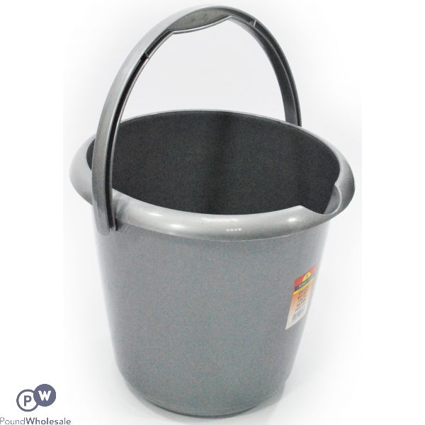 Round Bucket Silver 13l