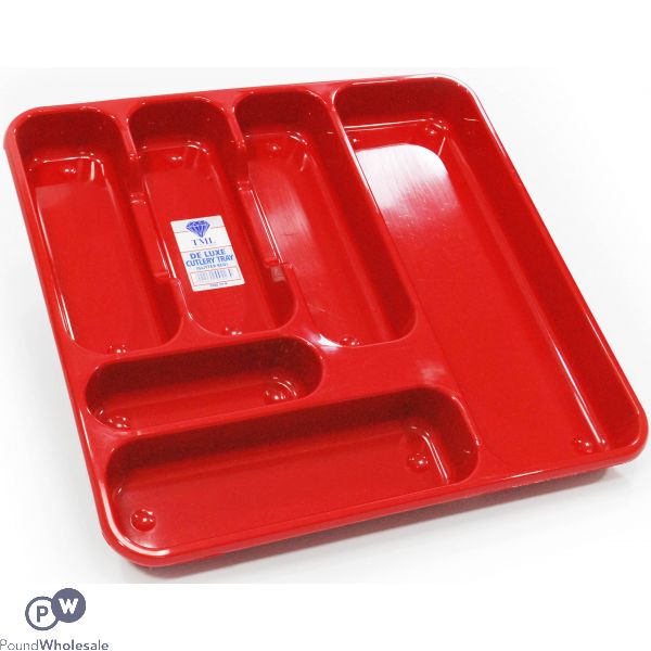 Deluxe Large Cutlery Tray Glitter Red