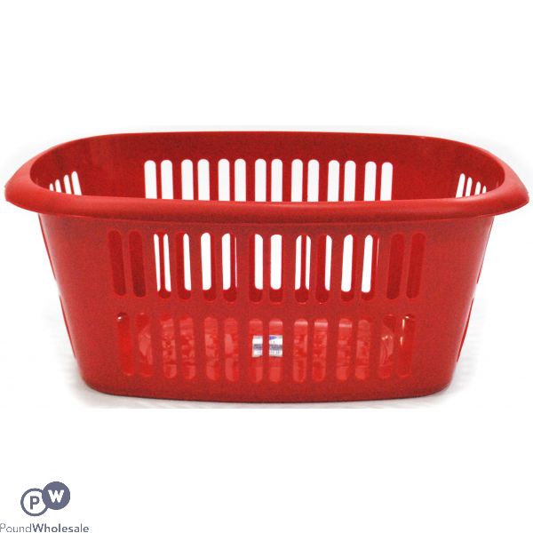 RECTANGULAR LAUNDRY BASKET GLITTER RED