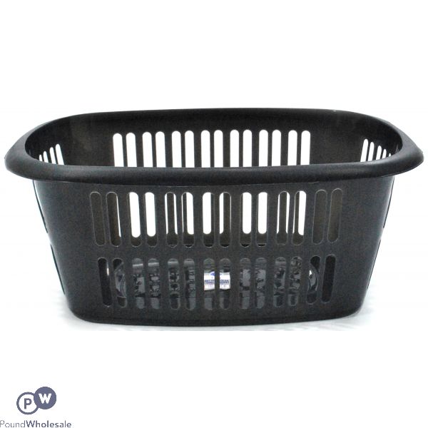 RECTANGULAR LAUNDRY BASKET GRAPHITE 55L