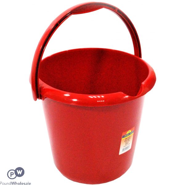 Round Bucket Glitter Red 13l
