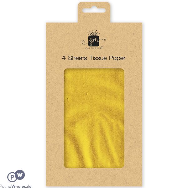 Giftmaker Metallic Gold Tissue Paper 4 Sheets 50cm X 70cm