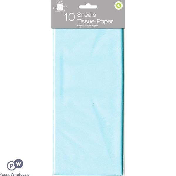 GIFTMAKER LIGHT BLUE TISSUE PAPER 10 SHEETS 50CM X 70CM