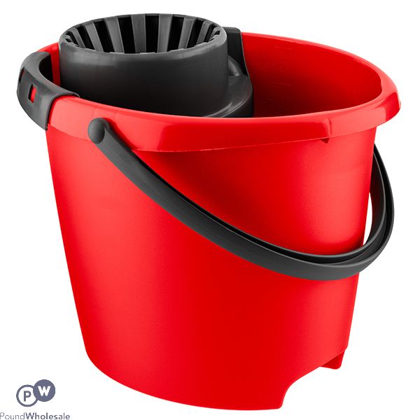 Tonkita Red Mop Bucket & Wringer 13l