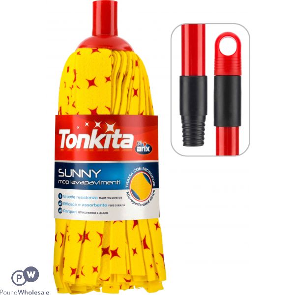 Tonkita Sunny Mop Non Woven With Red Handle 130cm